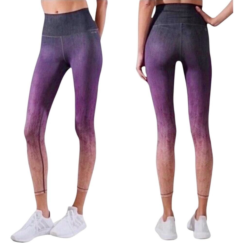 NWOT AR-33 Alpha High Rise Ombre Leggings Purple Pink $98 Women’s Size Medium